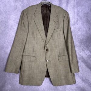 Coppley Blazer Mens Olive Plaid Silk Sport Coat Jacket Canada Custom Made
